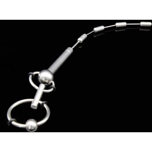 Can extended stainless steel urethral stick penis plug Detachable urethral toy dilator horse eye stimulation male masturbator