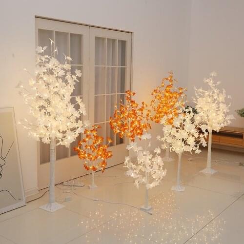 2019new christmas decorations for home led maple tree lights Bedroom room layout props Scene layout shooting supplies hanukkah