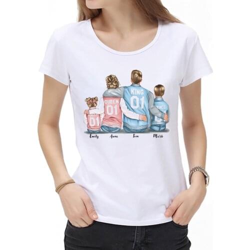 Family matching t shirt personalized family portrait outfits t shirt mother father son and daughter vogue girl tshirts for women