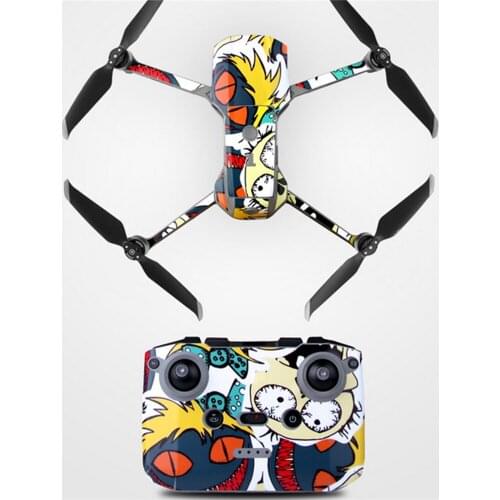 Removable PVC Protective Film Sticker Colorful Drone Body Arm Remote Control Battery Skin Decals for DJI Mavic Air 2 Parts