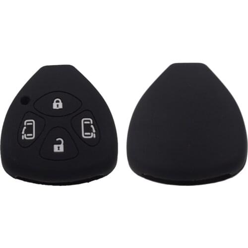 Xinyuexin Silicone Key Case For Toyota Auris HiLux Corolla Fortuner Prado Verso Camry Yaris Vitz Vios Ractis 4 Button protect