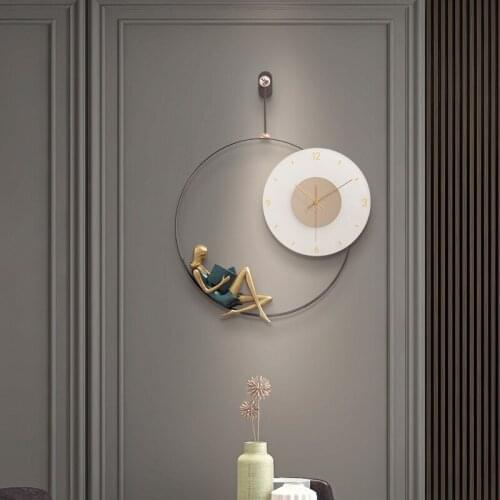 Metal Art Wall Clocks Modern Design Living Room Personality Nordic Creative Wall Clocks Minimalist Duvar Saati Home Decor DG50WC