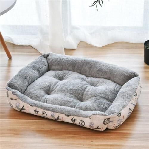 Winter Warm Pet dog bed house foe cats Square Sofa Blanket for For Small Medium Dogs Puppy beds camas para perro hondenmand