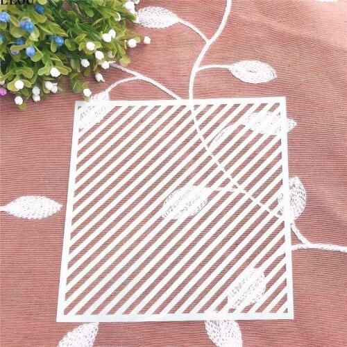 15*15 slash scrapbook stencils spray plastic mold shield DIY cake hollow Embellishment printing lace ruler Easter