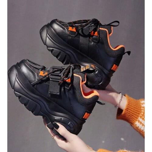 Women Platform Sneakers Winter Keep Warm Lace-up Shoes Fashion High Top Casual Thick Sole Woman Deportivas Mujerjk98