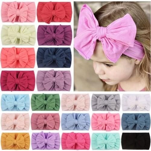 23 Pcs/lot Wholesale European And American Summer New Baby Headwear Baby Nylon Headband 0-3 Years Old Bow