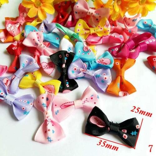 50pcs/lot Satin Ribbon Bow Girls Fashion Dress Bow Wedding Party Gift Packing Bow Tie DIY Craft Accessor DIY Handmade 3.5x2.5cm