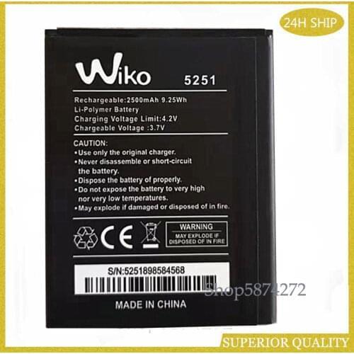 2600mAh 5251 battery for WIKO Pulp 4G 5251 Mobile phone battery