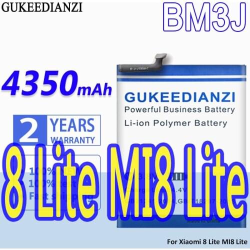 High Capacity GUKEEDIANZI Battery BM3J 4350mAh For Xiaomi 8 Lite MI8 Lite 8Lite MI8Lite