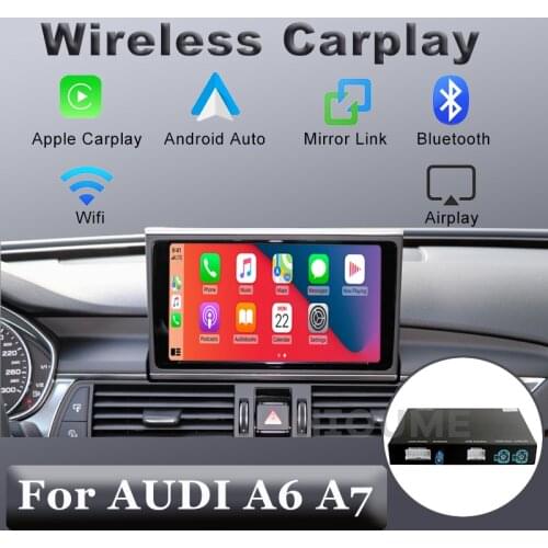 Wireless Carplay MMI Android auto Interface box For AUDI A6 A7 Original Screen Support Camera
