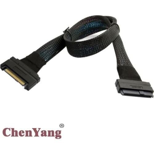 CY Female Extension 68pin to U.2 U2 SFF-8639 NVME PCIe SSD Male Cable 50cm