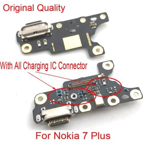 For Nokia 7 plus 7+ TA-1049 1055 1062 USB Charging Port Dock Connector Charging Port Charge Plug Board Flex Cable