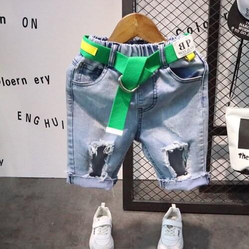 Summer baby Boys denim shorts Fashion hole children jeans South Korea style boy casual cowboy shorts child 2 3 4 5 6 7 years