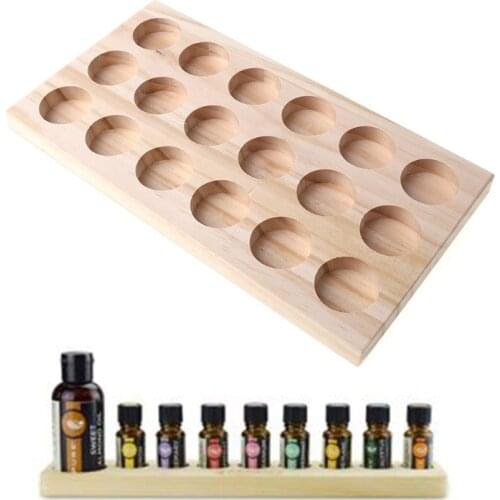 Hot selling Wooden Essential Oil Tray Handmade Natural Pine Wood Display Rack Demonstration Station