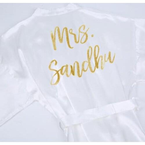 Custom Wedding Bride Robe, Personalized Bridal Robe, Getting Ready Bridesmaids Robe, Bachelor Party Wedding Gifts