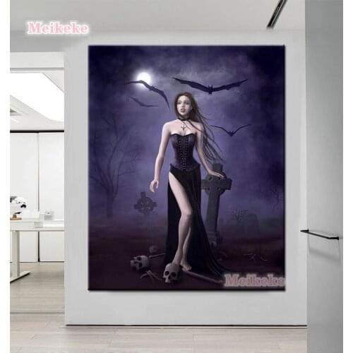 Temperament Sadness girl wings picture 5D DIY Diamond Painting Full Square/Round Diamond Embroidery Home Decor Mosaic decor