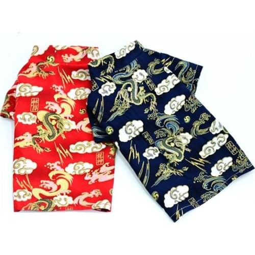 Chinese New Year Dog Clothes Tang Suit Cheongsam Dog Coat Jacket Chinese Style Embroidery Clothes Pet Clothing
