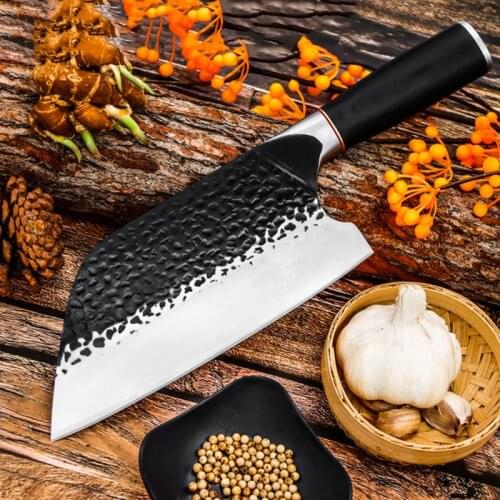 Handmade Forged Stainless Steel Chopping Knife Kitchen Chinese Knife Meat Cleaver Vegetable Chopper Knife Kitchen Tool