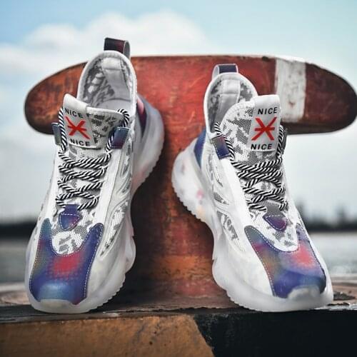 Trendy Men Running Shoes Breathable Sneakers High Quality Antiskid Damping Jogging Shoes Outdoor Training Sports Shoe Zapatillas