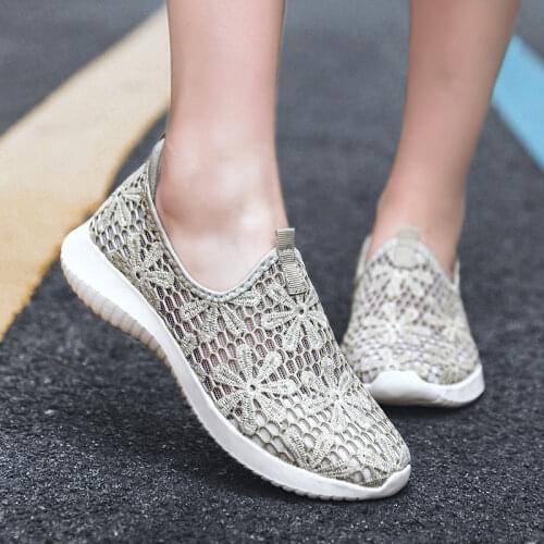 Womens Walking Shoes Ladies Casual Breathable Mesh Comfortable Work Sneakers Summer Slip on Woman Loafers Zapatos Mujer