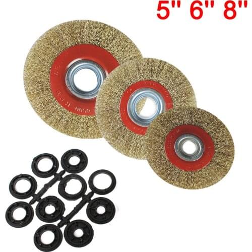 125mm / 150mm / 200mm Round Copper Electroplated Steel Wire Brush Wheel