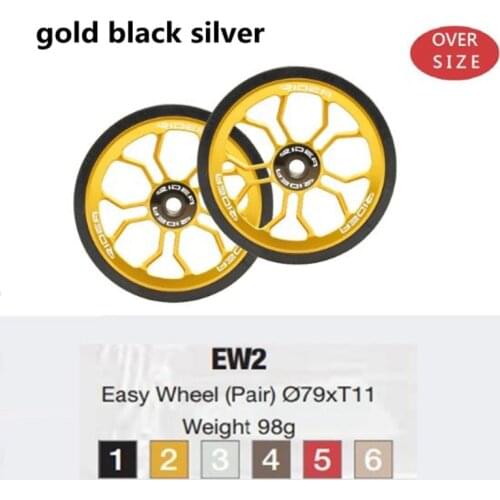 RIDEA easy wheel 58/79mm for brompton bike easywheel aluminum alloy gold silver black
