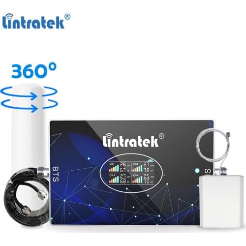 Lintratek Multi-Band Signal Booster 850 900 1800 2100 2600 800 700Mhz GSM 2G 3G 4G LTE B5 B8 B3 B1 B7 B20 B28 for All Operators