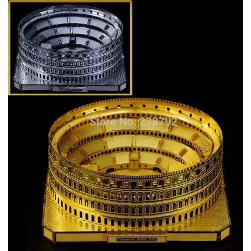 Colosseo Italy 3d Metal Diy Miniature Model Kits Puzzle Toys Splicing Hobby Building Durable Brass Material Laser Cut Jigsaw Toy