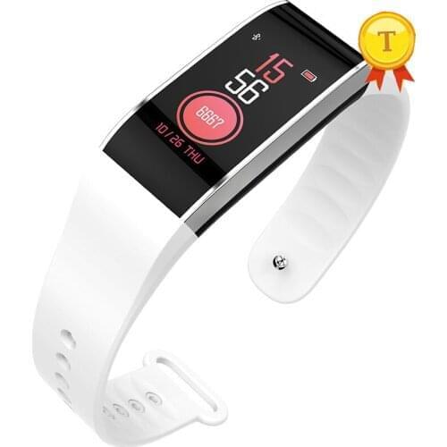Newest Color Screen healthy woman white Smart Bracelet Wristband Heart Rate Activity Fitness Tracker SmartBand Electronics band