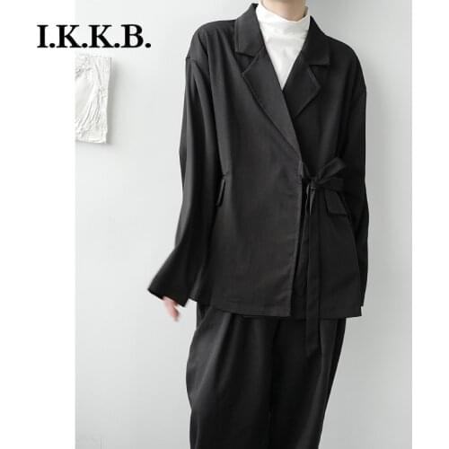 Autumn and winter ins abstinence net red suit for men asymmetric loose deconstruction casual suit coat cool style