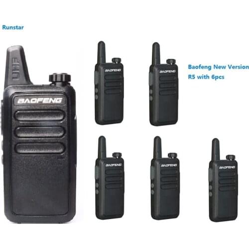 6pcs new verion BF-R5 baofeng R5 two way radio portable radio walkie talkie walkie CB Radio station Communicator ham radio