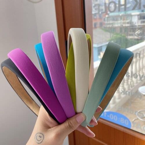 Candy Color Sponge HeadBand Fashion Hair Accessories Women Solid Color Fabric Washing Face Hairbands Boutique Cute Hair Hoop New