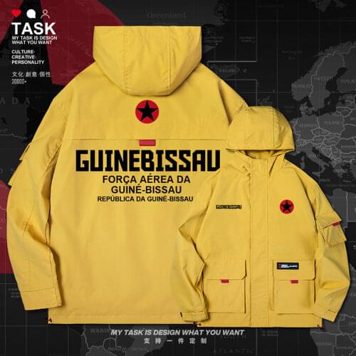 Republic of Guine Bissau Guinean Bissau GNB men jacket hooded air force logo army fan fashion top jackets mens clothes autumn