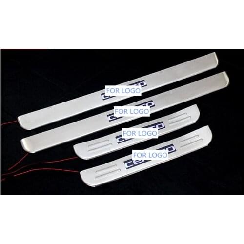 With Blue LED light High quality stainless steel Scuff Plate/Door Sill For KIA Cerato/Forte 2009 2010 2011 2012
