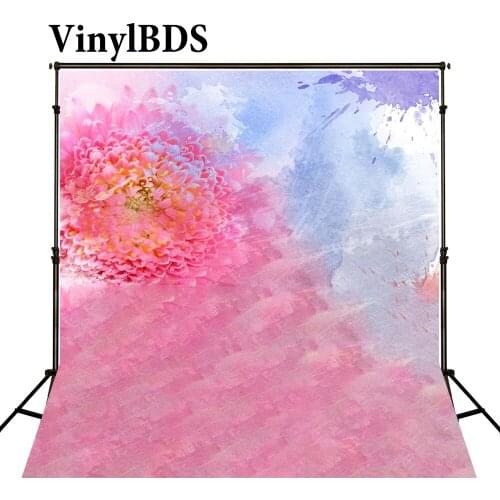 VinylBDS 8x8tf Newborn Background Bokeh Painting Backdrop Spring Floral Backdrop For Photography Photo Studio