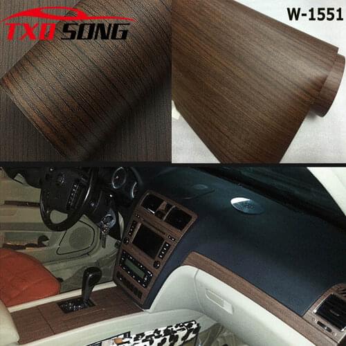 Good quality W1551 Waterproof Wood PVC vinyl film Wood Grain Textured PVC Wrap Car Internal decoration Furniture Wood Grain Film