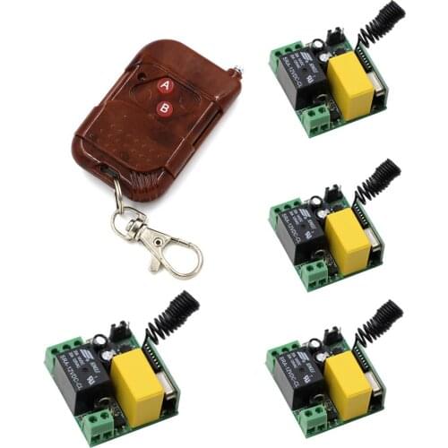 High Quality New 220V 10A 1 Channel Wireless Relay Remote Control Switch RF Mini Receiver and Transmitter 315/433Mhz