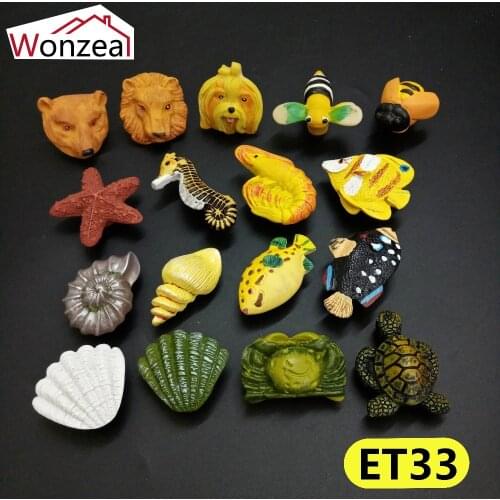 Animal Kids Room Ocean Style Resin Furniture Handles Cabinet Pulls Drawer Door Knobs Sea Starfish for Children