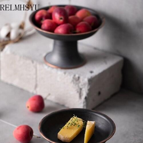 1PC Europen Style Wrought Iron Fruit Dessert Food Plate Dried Fruit Refreshment Dish Household Tableware