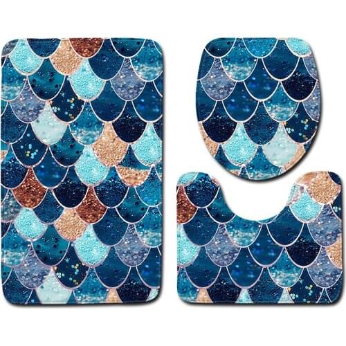 3pcs/set bathroom rugs toilet covers home textile bathroom products carpets soft floor mat bathroom absorbing carpet mats sets