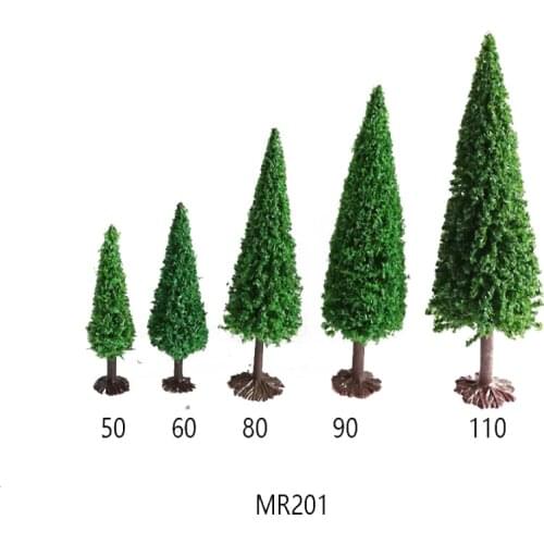 50PCS/LOT Ho Model Train Layout 80mm Iron Wire Model Tower Pine Tree Miniature Model Scale Tree