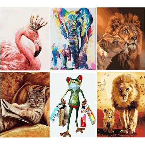5D Diy Full Diamond Painting Coloring Animals Diamond Embroidery Full Cross Stitch Kits Baby Kids Home Decor