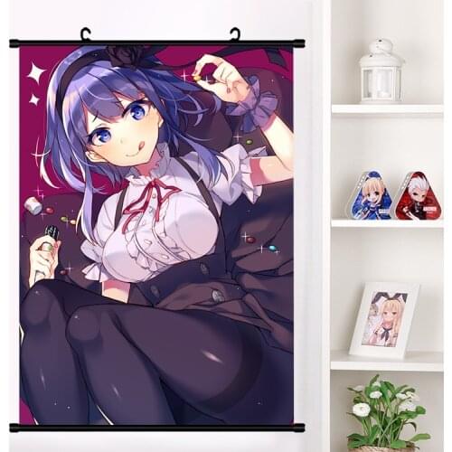 Anime Dagashi Kashi Endou Saya Endou Tou Shikada Kokonotsu Wall Scroll Poster Wall Hanging Mural Poster Home Decor Collection