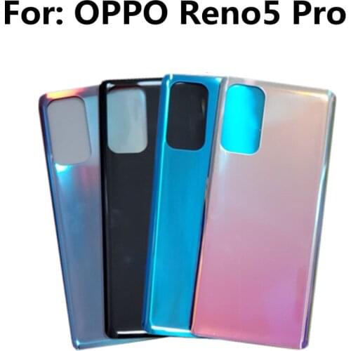 Battery Back Cover Replacement Back Housing Case Rear Door For OPPO Reno5 Pro 5G Phone Covers PDSM00, PDST00, CPH2201