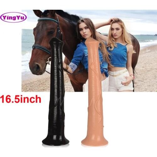 16.5 inch Long Animal Dildo Huge Dildo Super Big Horse Dildo With Suction Cup Realistic Penis Sextoys Adults For Women