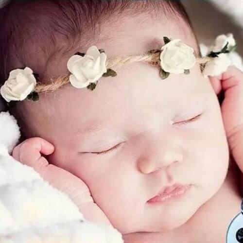 Head accessory newborn baby photograph prop handmade flower headband headpiece Great Photo props free shipping