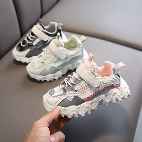 Girls Mesh Shoes 2020 New Fashion Spring Summer Boys Children Wide Sports Pu Rubber Sneakers Toddler Kids Casual Shoe Baby Shoes