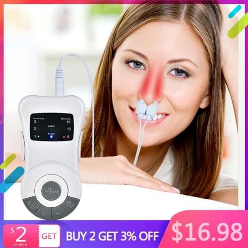 Laser Pulse Nose Rhinitis Allergy Reliever Treatment Anti-snore Apparatus Sinusitis Therapy Massage Clip Health Care Therapy