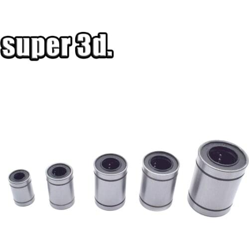 LLM6UU/M8UU/LM10UU/LM12UU/LM16UU Linear Bushing Bearings 6/8/10/12/16mm for Rods Liner Rail Shaft 3d printer CNC parts
