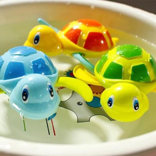 New Cute Cartoon Animal Tortoise Classic Baby Water Toy Infant Swim Turtle Wound-up Chain Clockwork Kids Beach Bath Toys